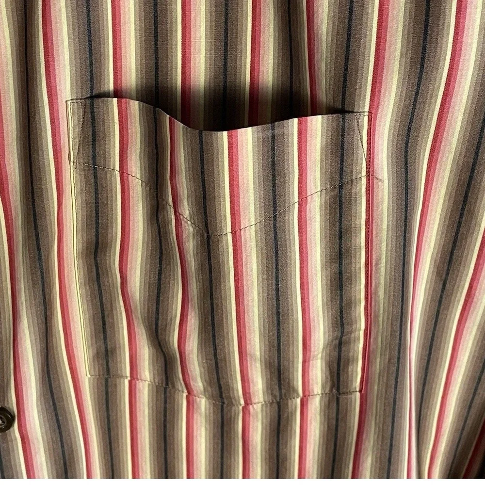Banana Republic Shirt‎ Mens Large Button Up Vertical Stripe Long Sleeve Size 2XL